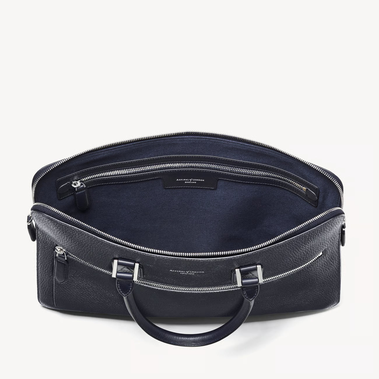 Aspinal of London Connaught Folio - Navy Pebble