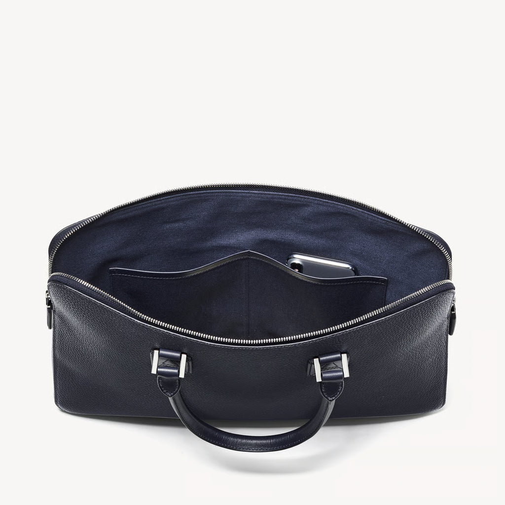 Aspinal of London Connaught Folio - Navy Pebble