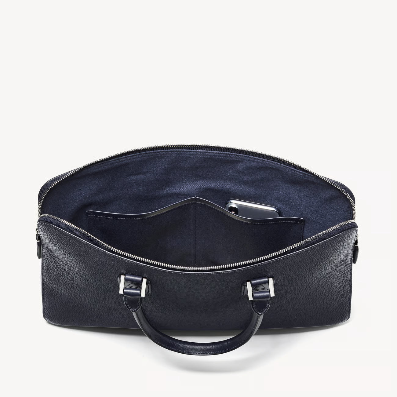 Aspinal of London Connaught Folio - Navy Pebble