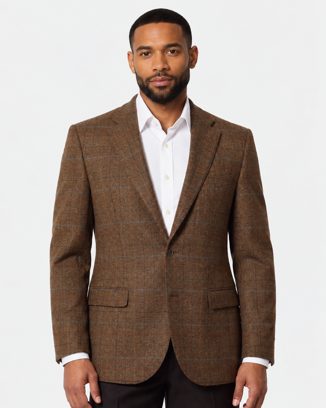 Hawes & Curtis Tailored Fit Tan Check 1913 Blazer