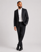 Charles Tyrwhitt Italian Luxury Birdseye Suit - Charcoal Grey