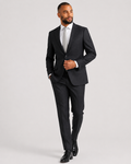 Charles Tyrwhitt Italian Luxury Flannel Suit - Charcoal Grey