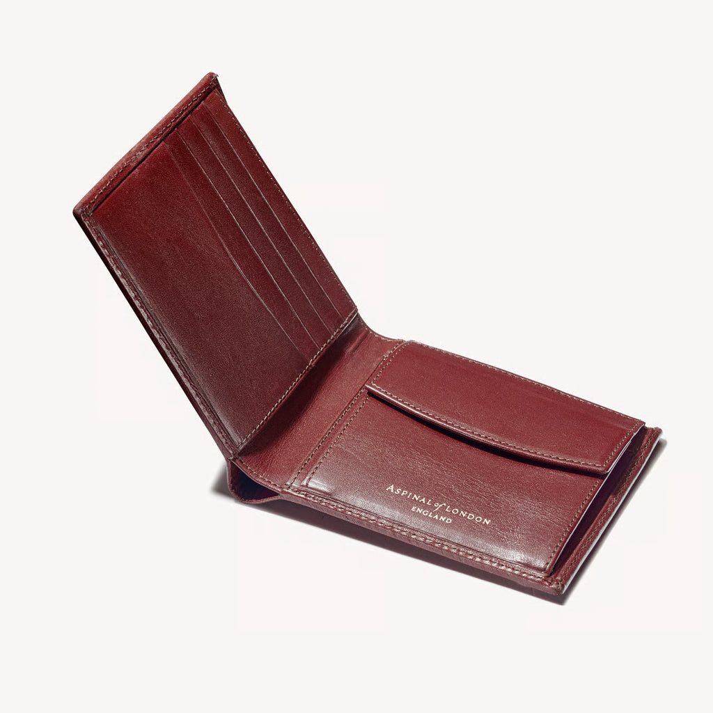 Aspinal of London Billfold Coin Wallet - Smooth Cognac