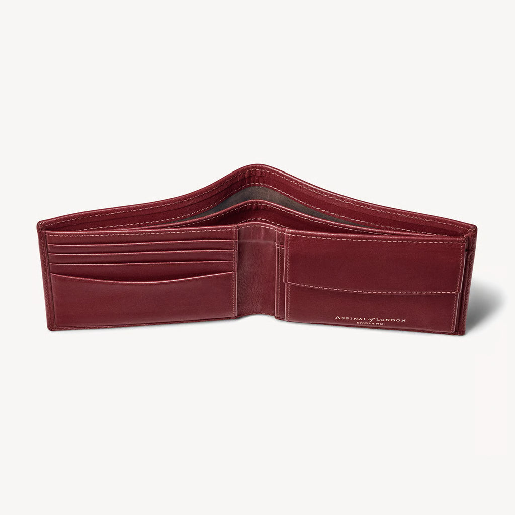 Aspinal of London Billfold Coin Wallet - Smooth Cognac