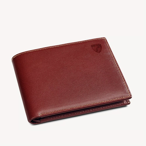 Aspinal of London 8 Card Billfold Wallet - Smooth Cognac