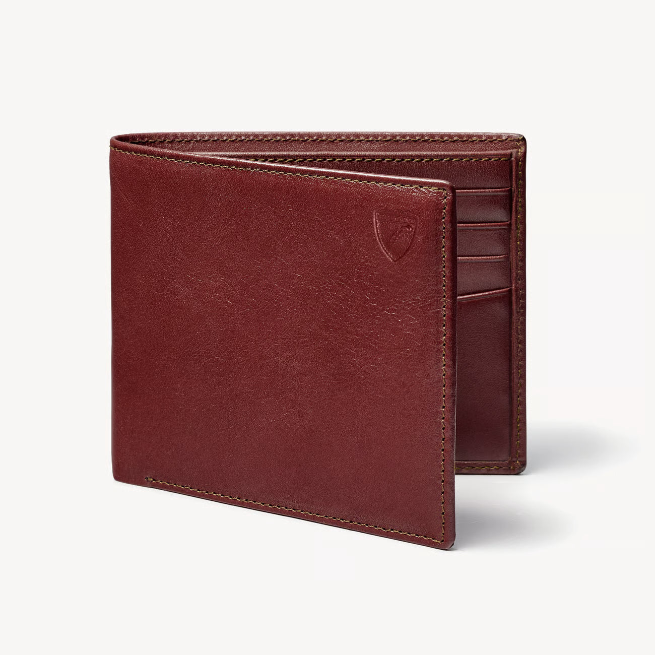 Aspinal of London 8 Card Billfold Wallet - Smooth Cognac
