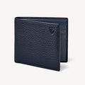 Aspinal of London 8 Card Billfold Wallet - Navy Pebble