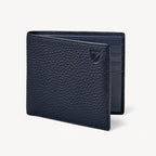 Aspinal of London 8 Card Billfold Wallet - Navy Pebble