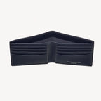 Aspinal of London 8 Card Billfold Wallet - Navy Pebble