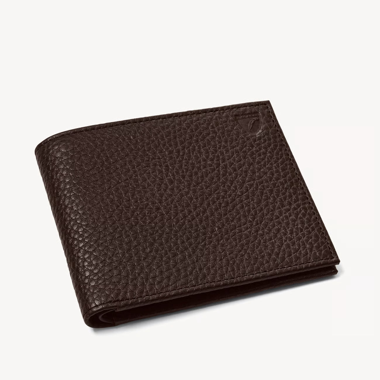 Aspinal of London 8 Card Billfold Wallet - Chocolate Pebble