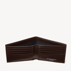 Aspinal of London 8 Card Billfold Wallet - Chocolate Pebble