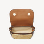 Aspinal of London Ella Crossbody Bag – Natural Raffia & Smooth Tan