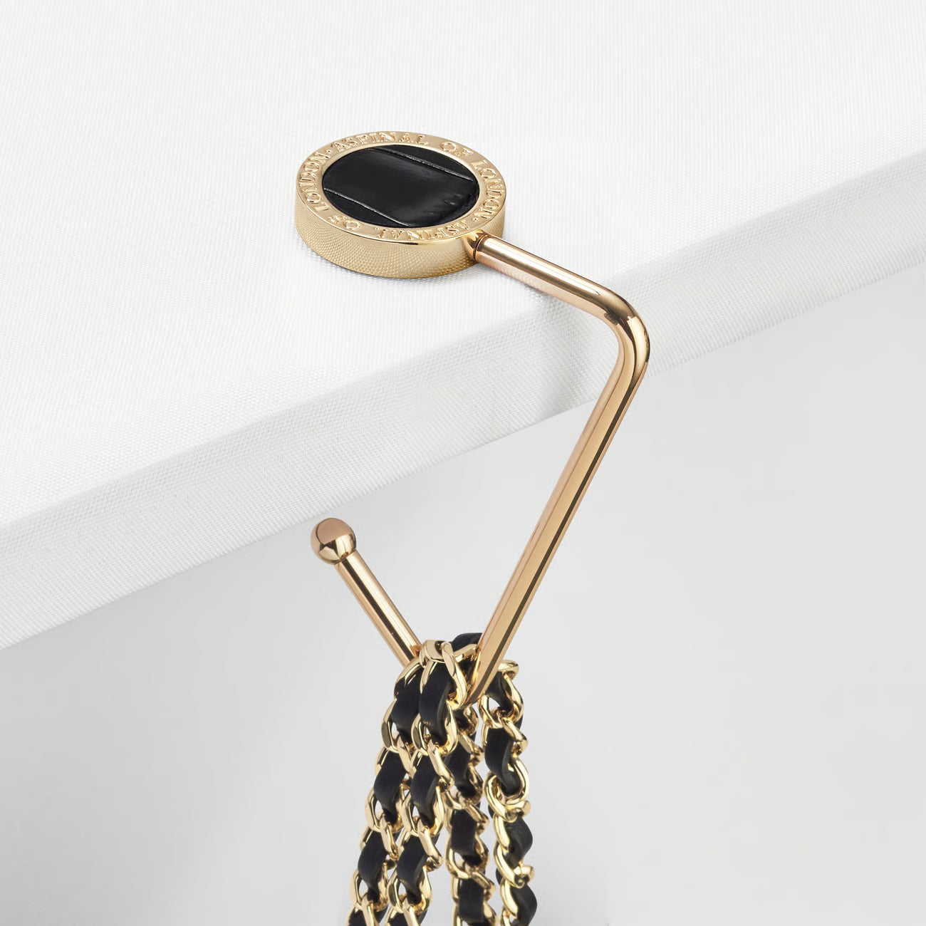 Aspinal of London Handbag Hook - Deep Shine Black Croc