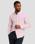 Charles Tyrwhitt Button-Down Stretch Washed Oxford Shirt - Light Pink