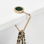 Aspinal of London Handbag Hook - Deep Shine Evergreen Small Croc