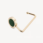 Aspinal of London Handbag Hook - Deep Shine Evergreen Small Croc
