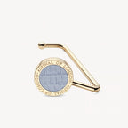 Aspinal of London Handbag Hook - Deep Shine Sky Blue Small Croc