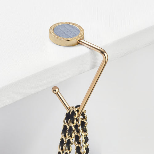 Aspinal of London Handbag Hook - Deep Shine Sky Blue Small Croc