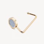 Aspinal of London Handbag Hook - Deep Shine Sky Blue Small Croc