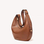 Aspinal of London Soho Large Crescent Bag – Tan Milled Pebble