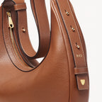 Aspinal of London Soho Large Crescent Bag – Tan Milled Pebble