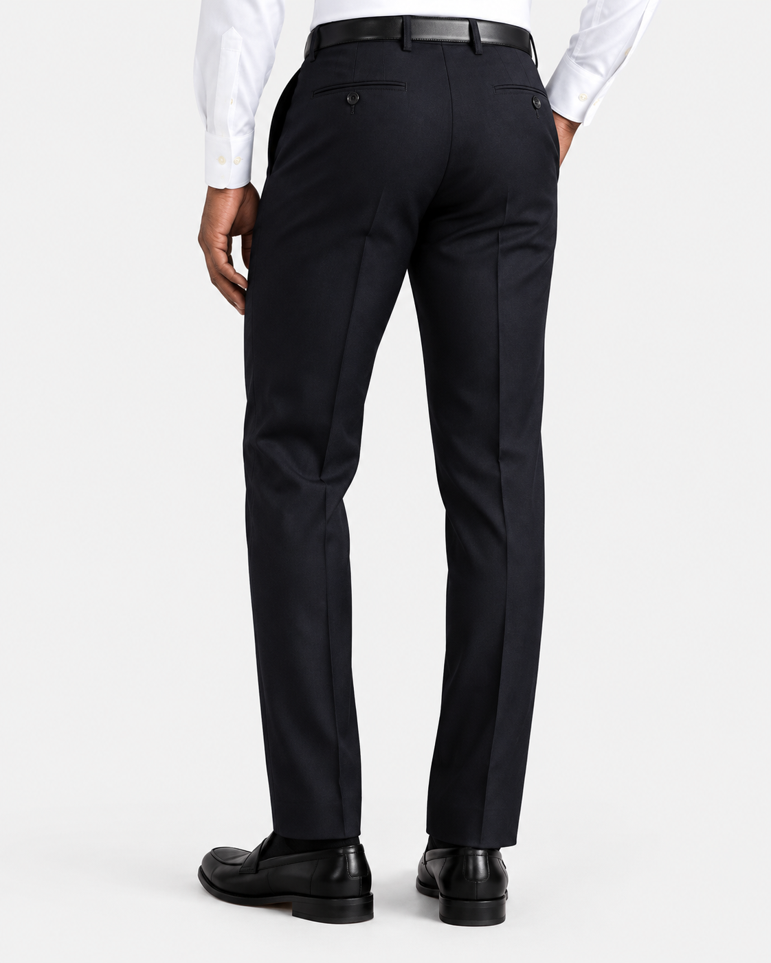 Charles Tyrwhitt Italian Flannel Stripe Suit Trousers - Navy