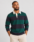 GANT Striped Heavy Rugger - Dark Emerald