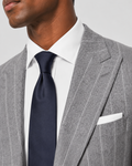 Hawes & Curtis Tailored Fit Grey Stripe 1913 Suit - Double Breasted
