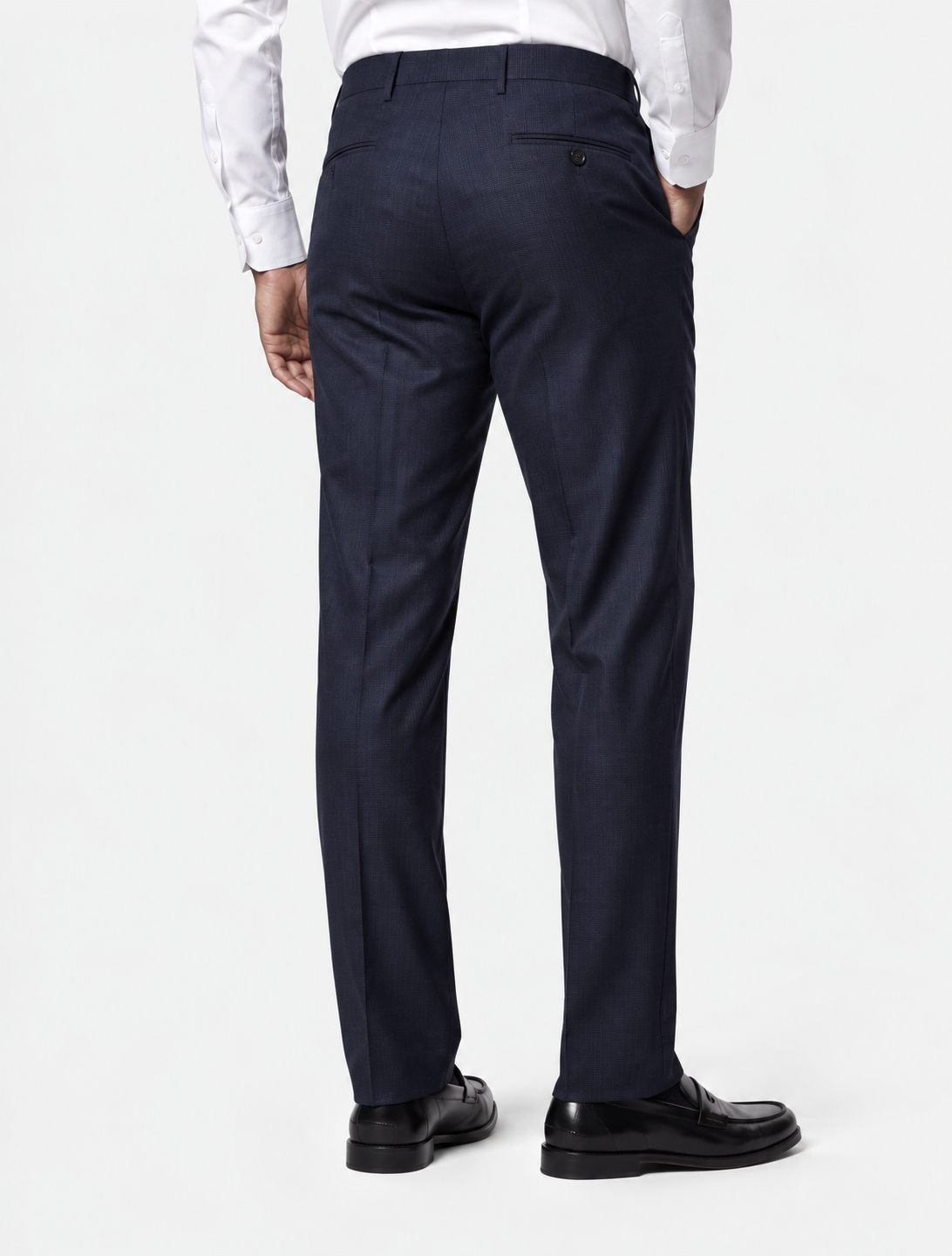 Charles Tyrwhitt Tailored Fit Dark Blue Check 1913 Suit