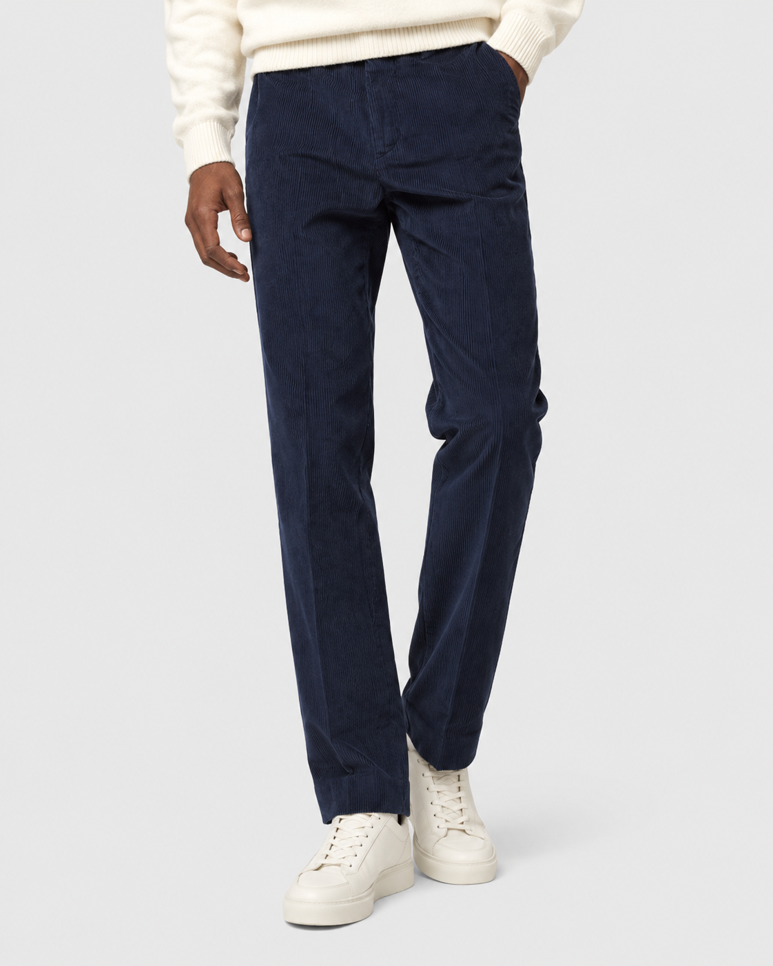 Hawes & Curtis Regular Fit Petrol Blue Corduroy Trousers