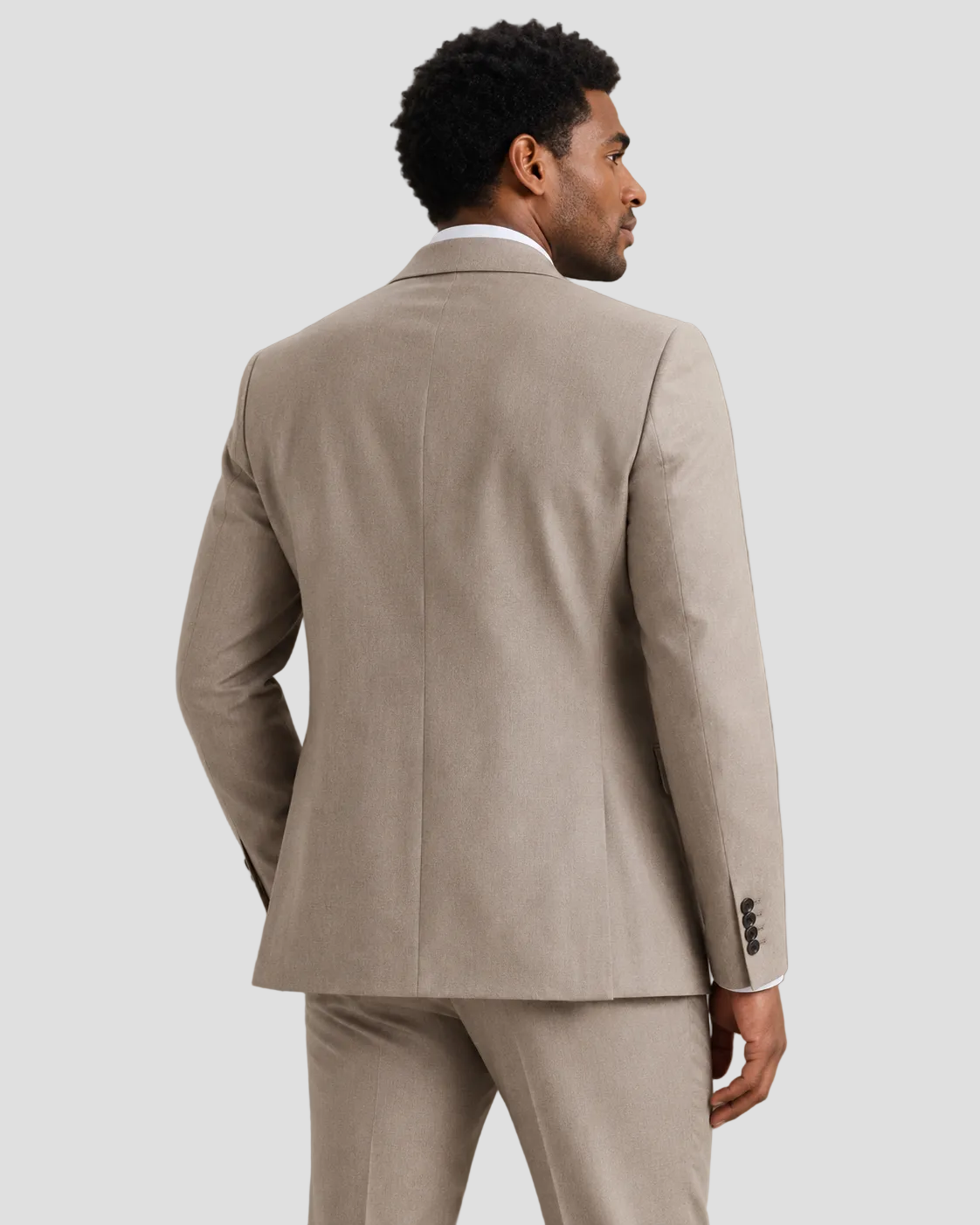 Charles Tyrwhitt Italian Luxury Flannel Jacket - Taupe