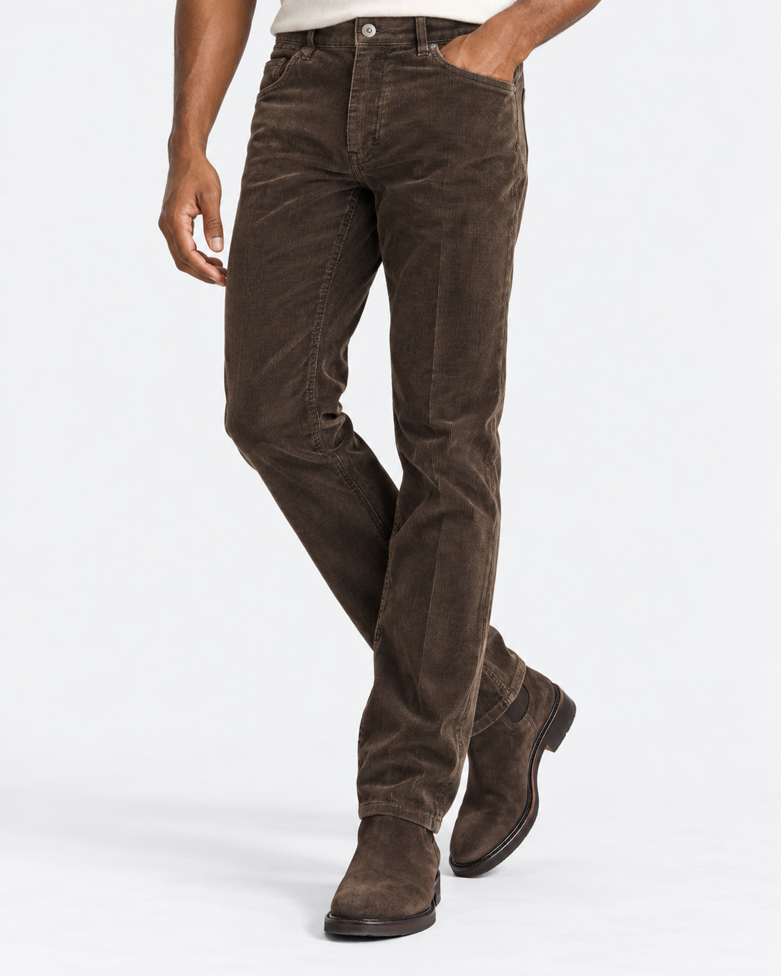 Charles Tyrwhitt Corduroy 5 Pocket Trousers - Chocolate Brown