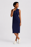 Polo Ralph Lauren Stretch-Cotton Sleeveless Polo Dress - Newport Navy