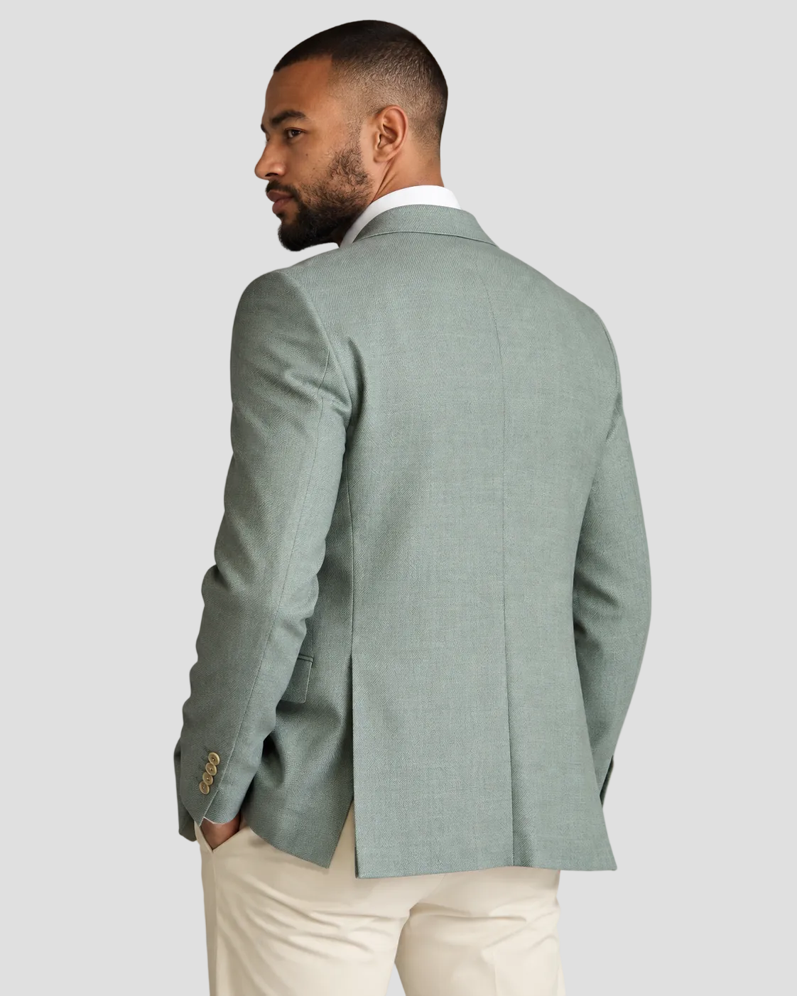 Charles Tyrwhitt Wool Silk Jacket – Pale Green