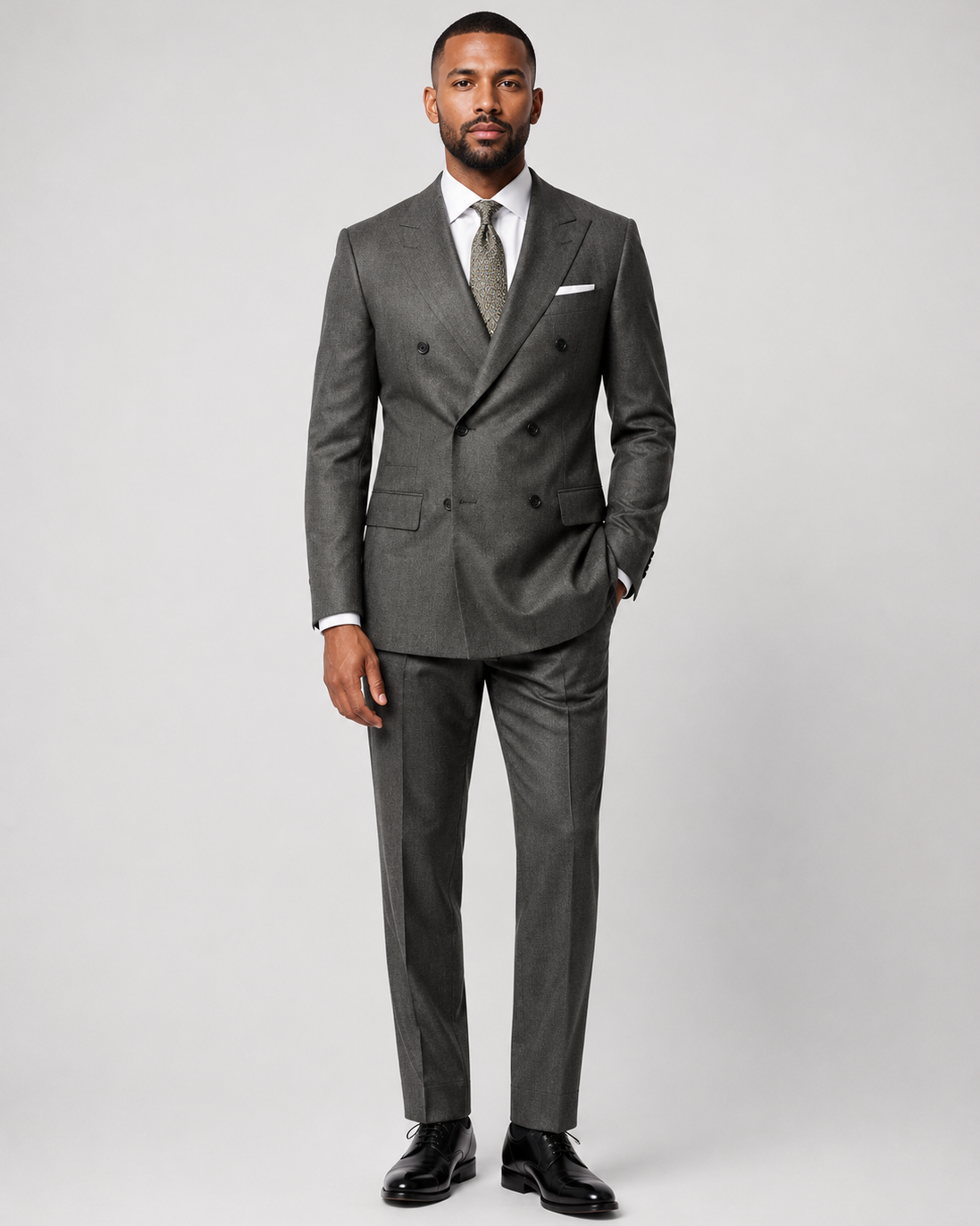 Hawes & Curtis Tailored Fit Olive 1913 Suit - Double Breasted