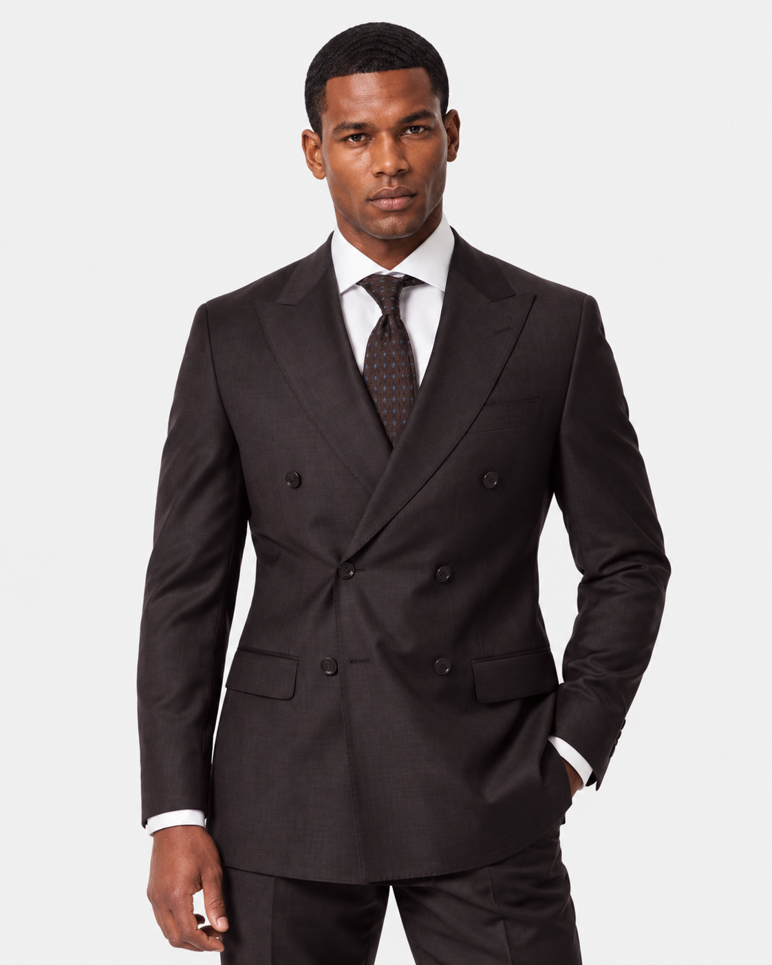 Hawes & Curtis Slim Fit Brown Suit