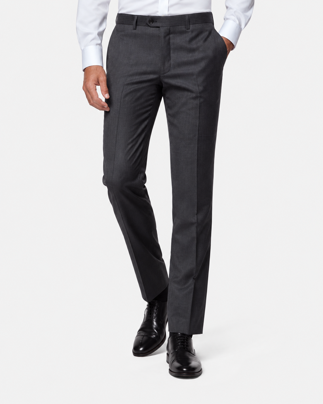 Hawes & Curtis Slim Fit Charcoal Shadow Stripe Suit