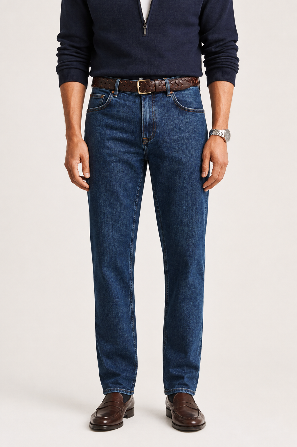 GANT Regular Fit Clean Wash Jeans - Mid Blue Vintage