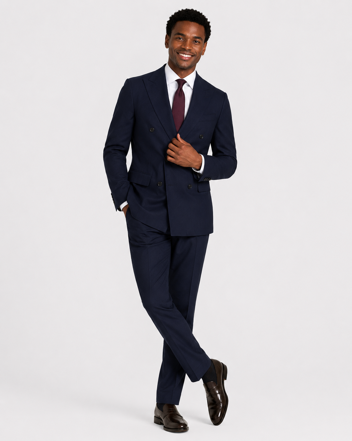 Charles Tyrwhitt Double Breasted Ultimate Performance Suit - Dark Navy
