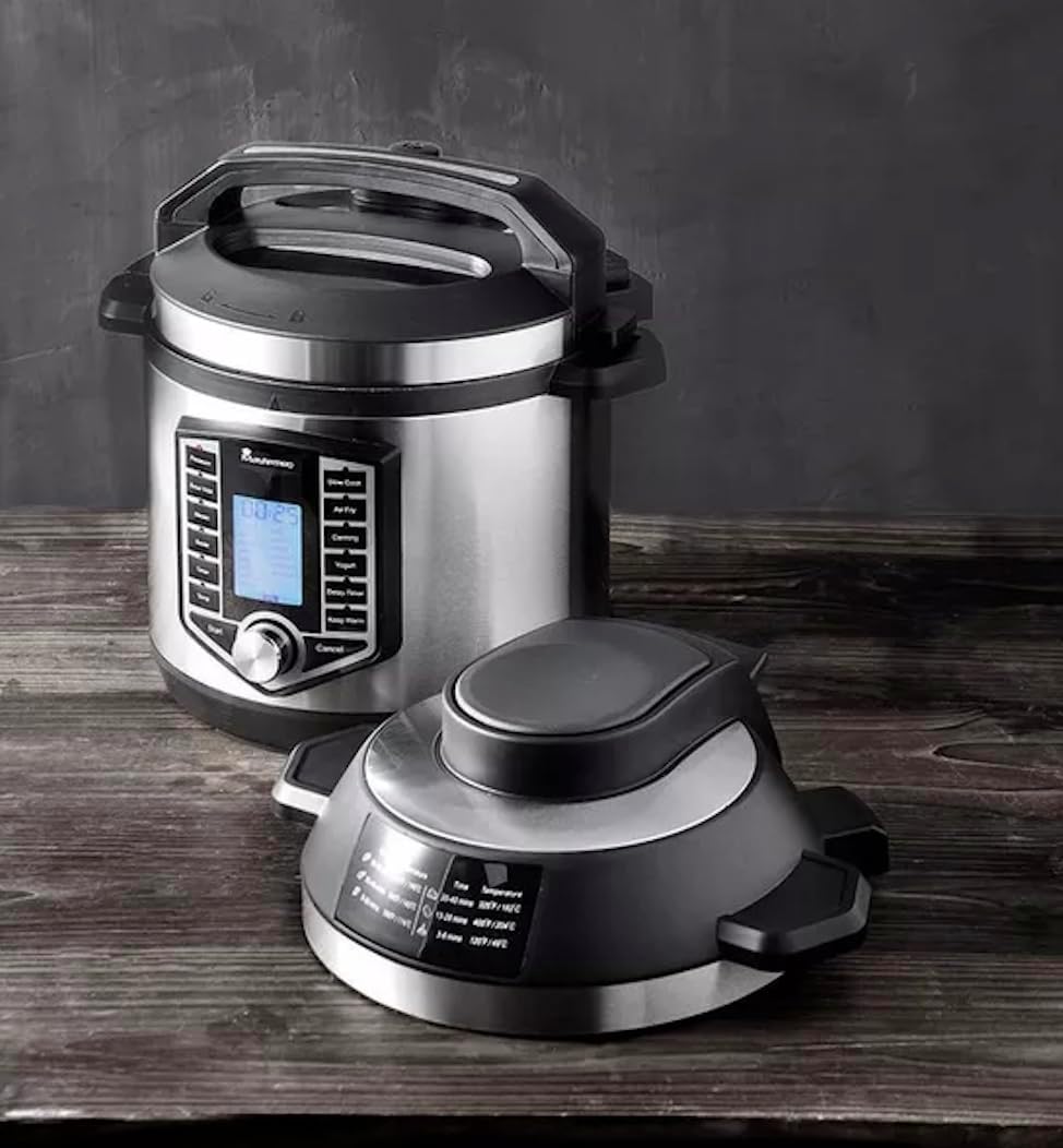 MasterPro Stainless Steel 12-in-1 Multi-Cooker 1500W 6 Litre – Black