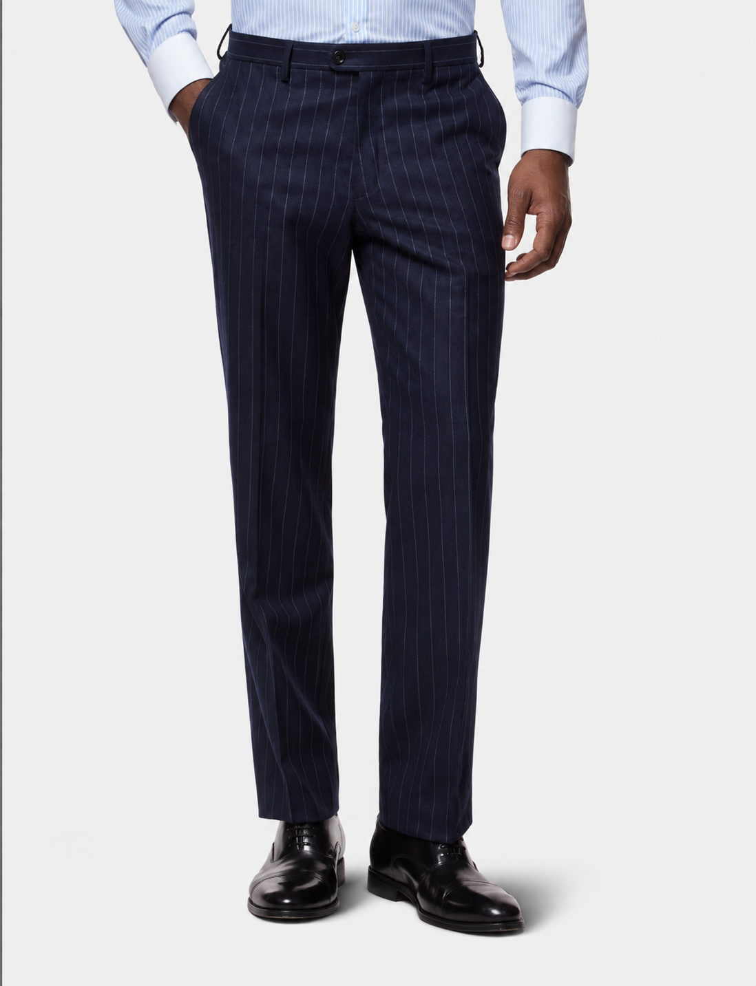 Hawes & Curtis Tailored Fit Navy Chalk Stripe 1913 Suit
