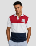 Hackett Heritage Classic Fit Short Sleeve Rugby Shirt - Breton Red