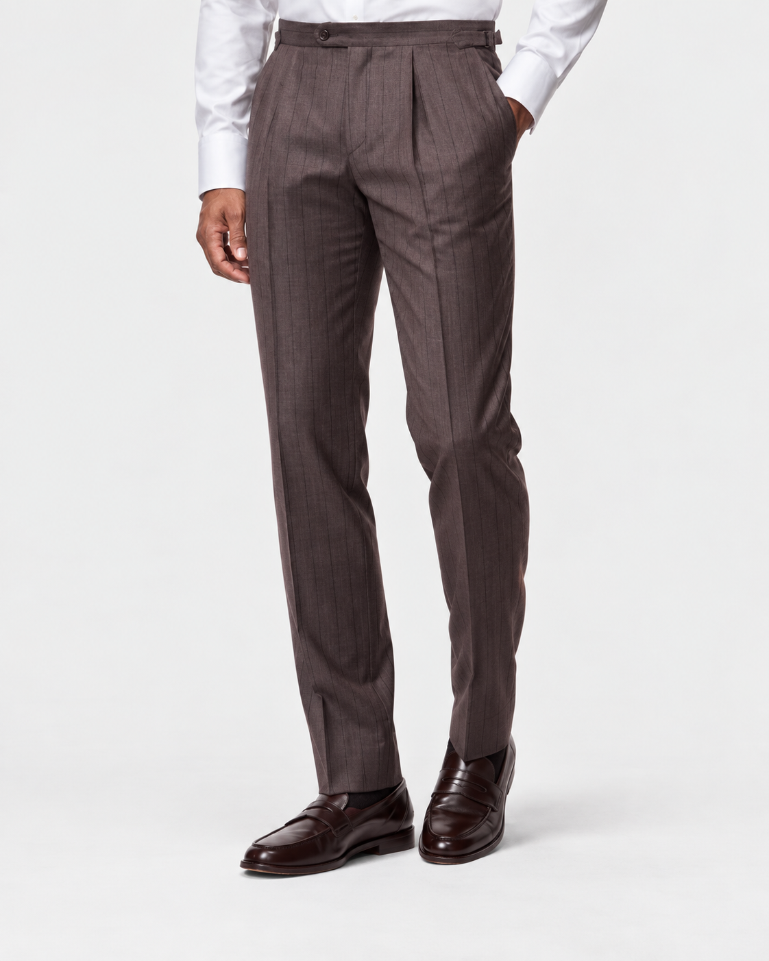 Hawes & Curtis Tailored Fit Brown Stripe 1913 Suit