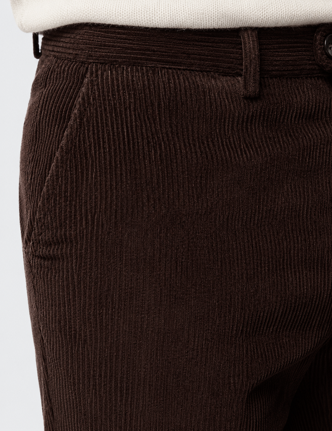 Hawes & Curtis Regular Fit Dark Chocolate Corduroy Trousers