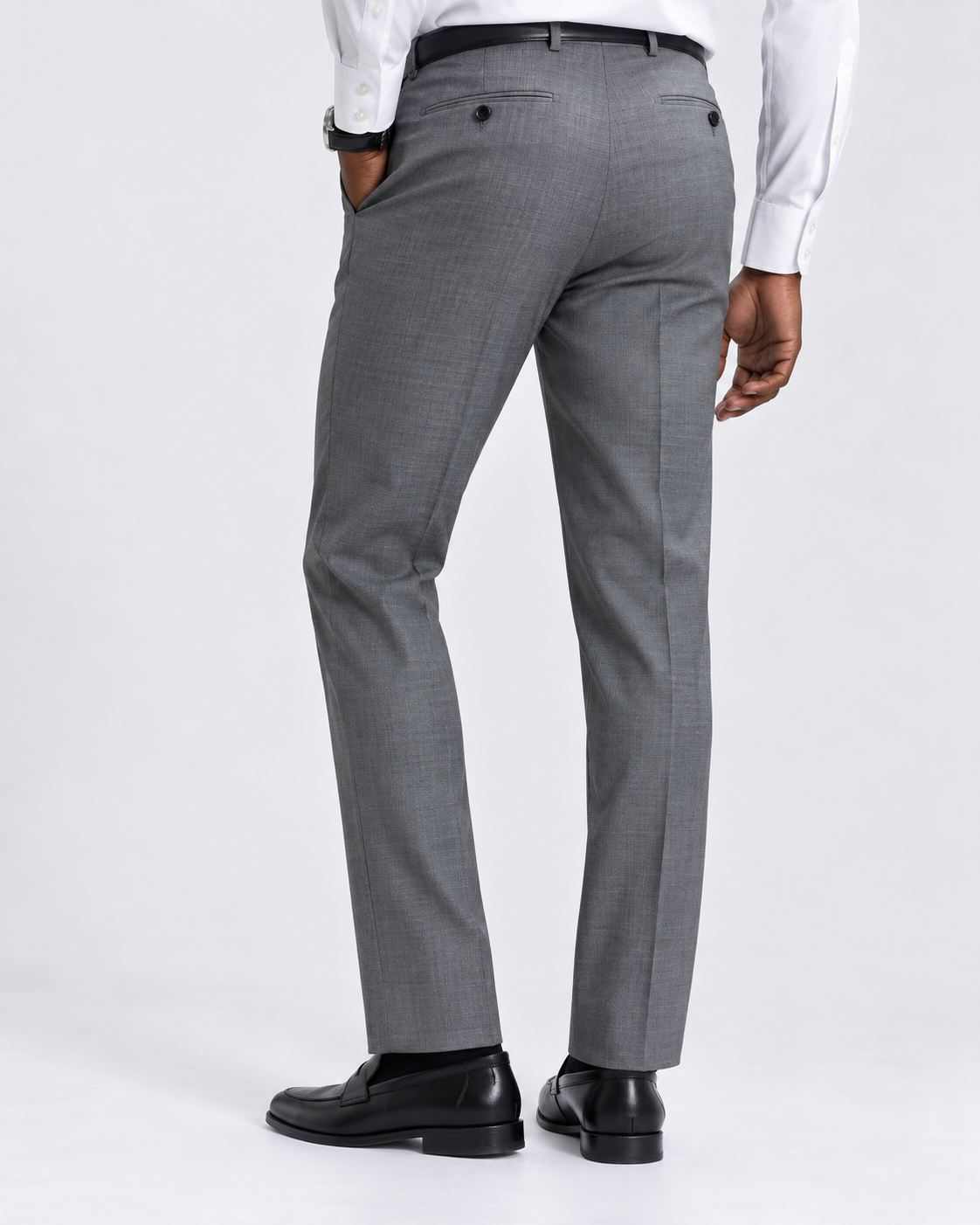 Charles Tyrwhitt Wool Stretch Trousers - Grey