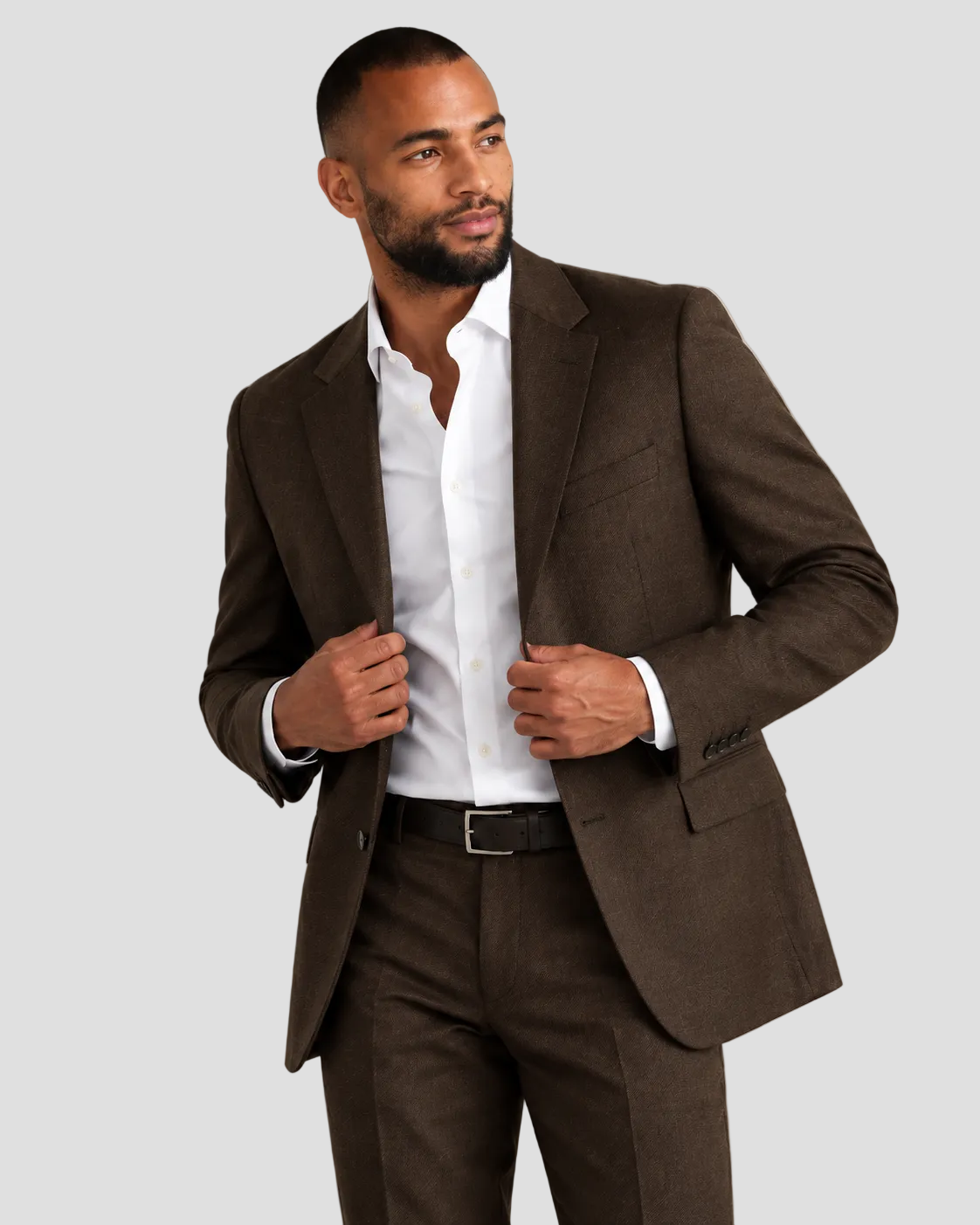 Charles Tyrwhitt Linen Jacket - Chocolate Brown