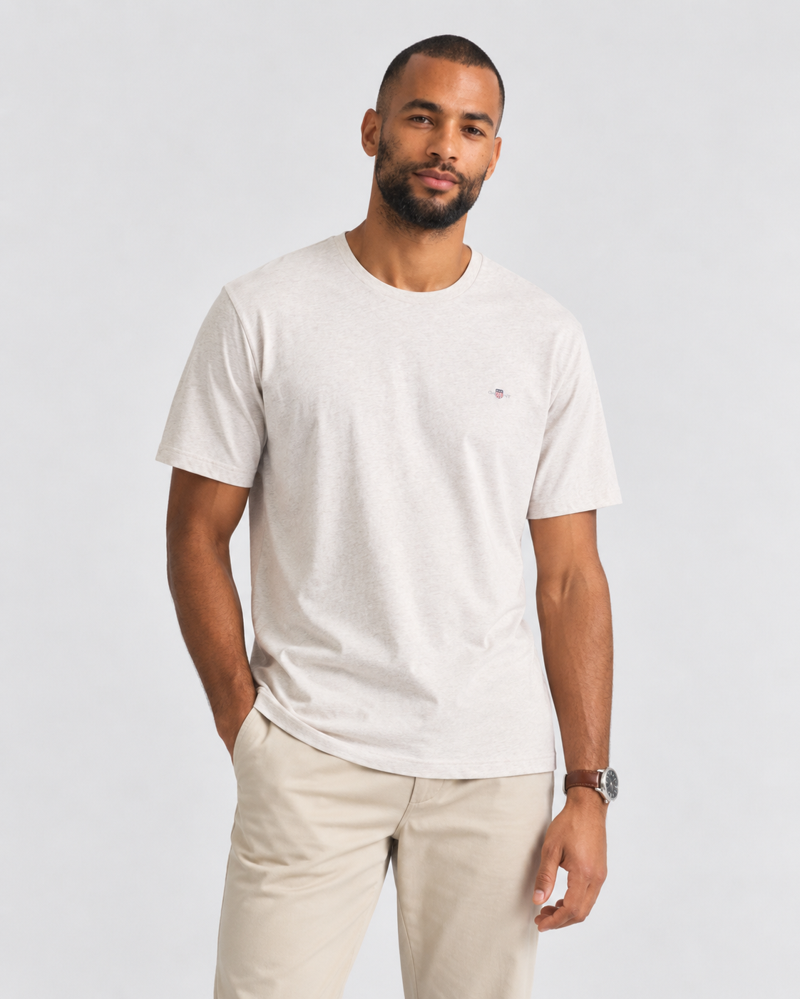 GANT Regular Shield T-Shirt - Glacier Melange