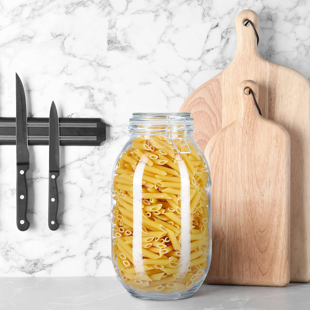 Airtight Pantry Jars with Swing Top Covers - Set of 3