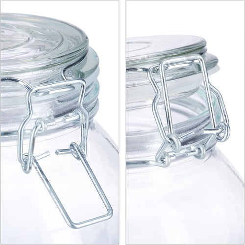 Airtight Pantry Jars with Swing Top Covers - Set of 3
