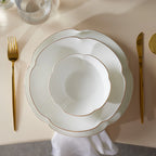 Karaca 24-Piece Bone China Dinner Set for 6 People – Gold